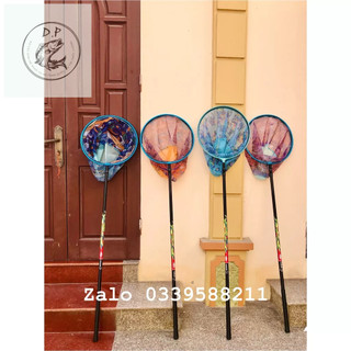 Bộ vợt cá carbon , cán vợt carbon 2m1 2m4, mặt vợt 35cm chất lượng..