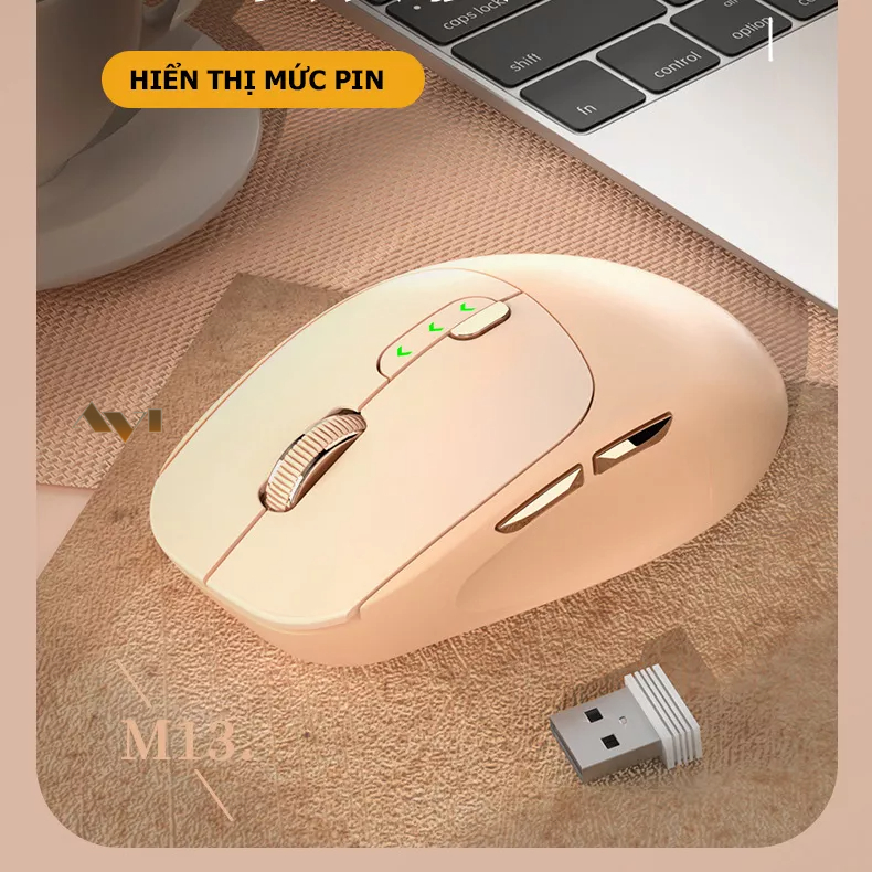 Chuột Không Dây Kết Nối Bluetooth 5.2 DUOHAO M13 Pin sạc Type C Cho Máy Tính, Laptop, Mac