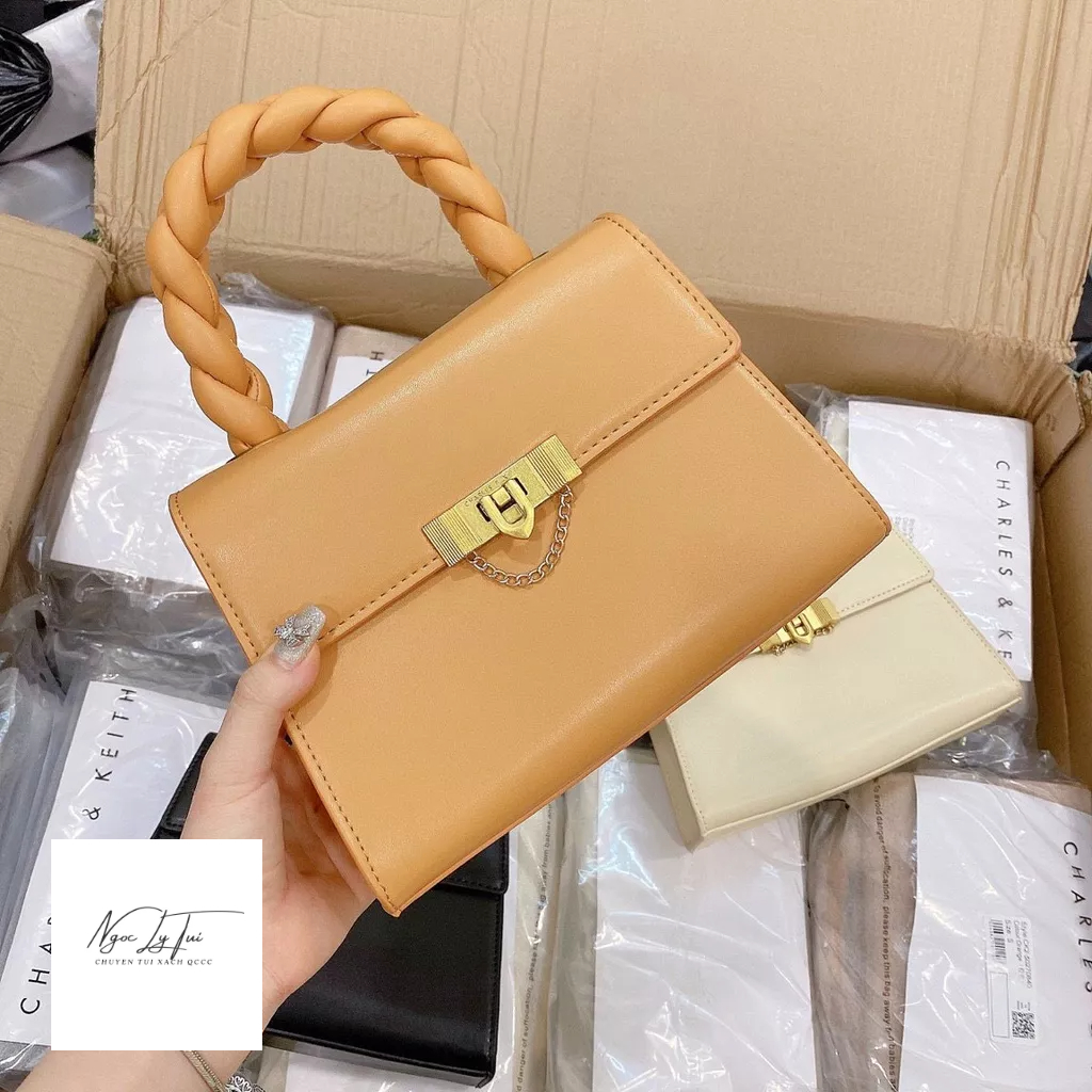 Túi CNK quai tết da trơn sz22 hàng chuẩn L1