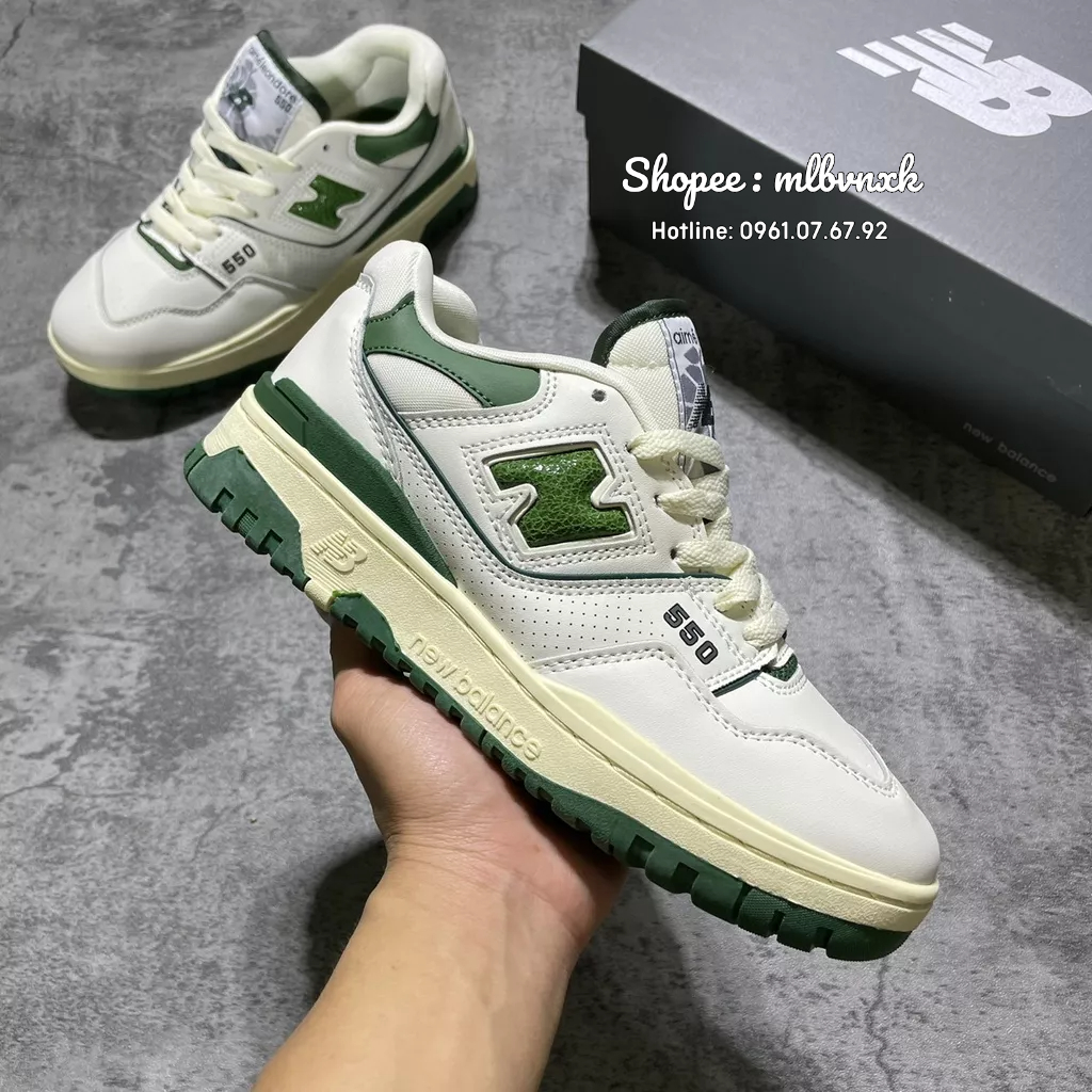 ẢNH THẬT / XANH LÁ - Giày Sneaker New_Balance_NB550_Siêu_Cấp - GIẦY THỂ THAO NAM NỮ