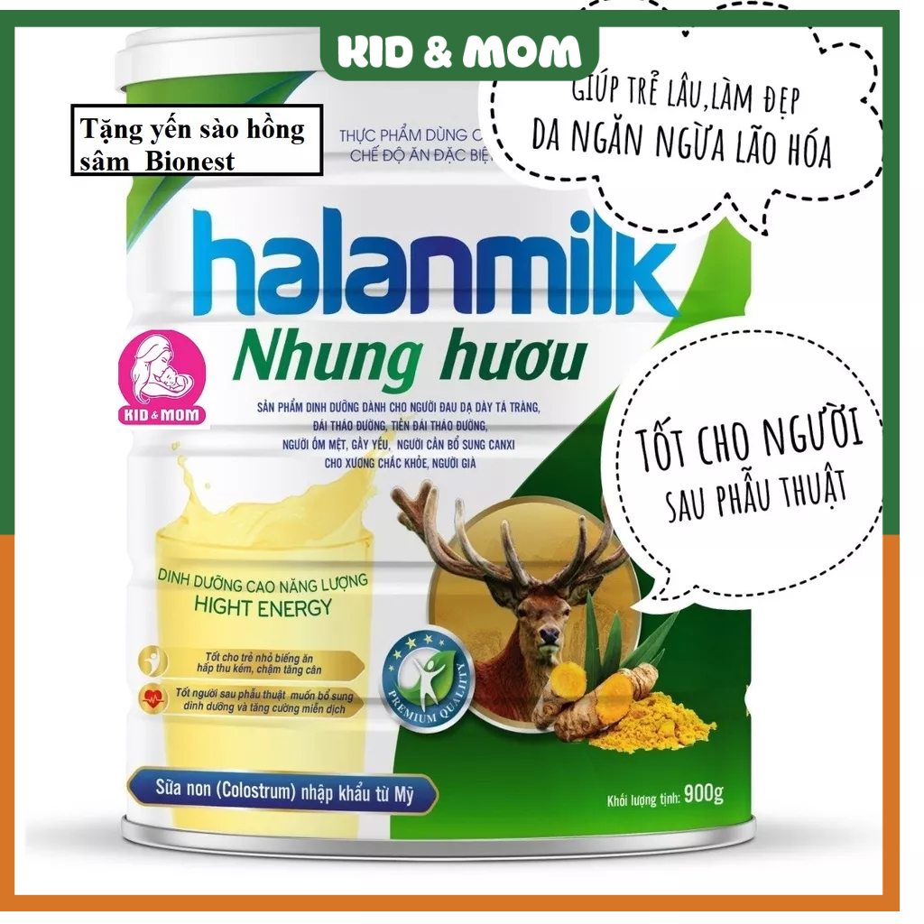 Sữa bột nhung hươu HALAN MILK 900gr
