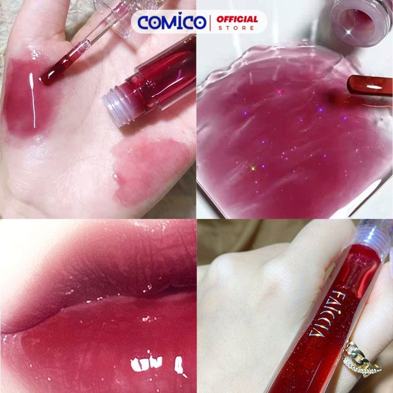 Son Tint Bóng Faiccia Màu Đậm Mùi Thơm Tự Nhiên Căng Mịn Môi Comico
