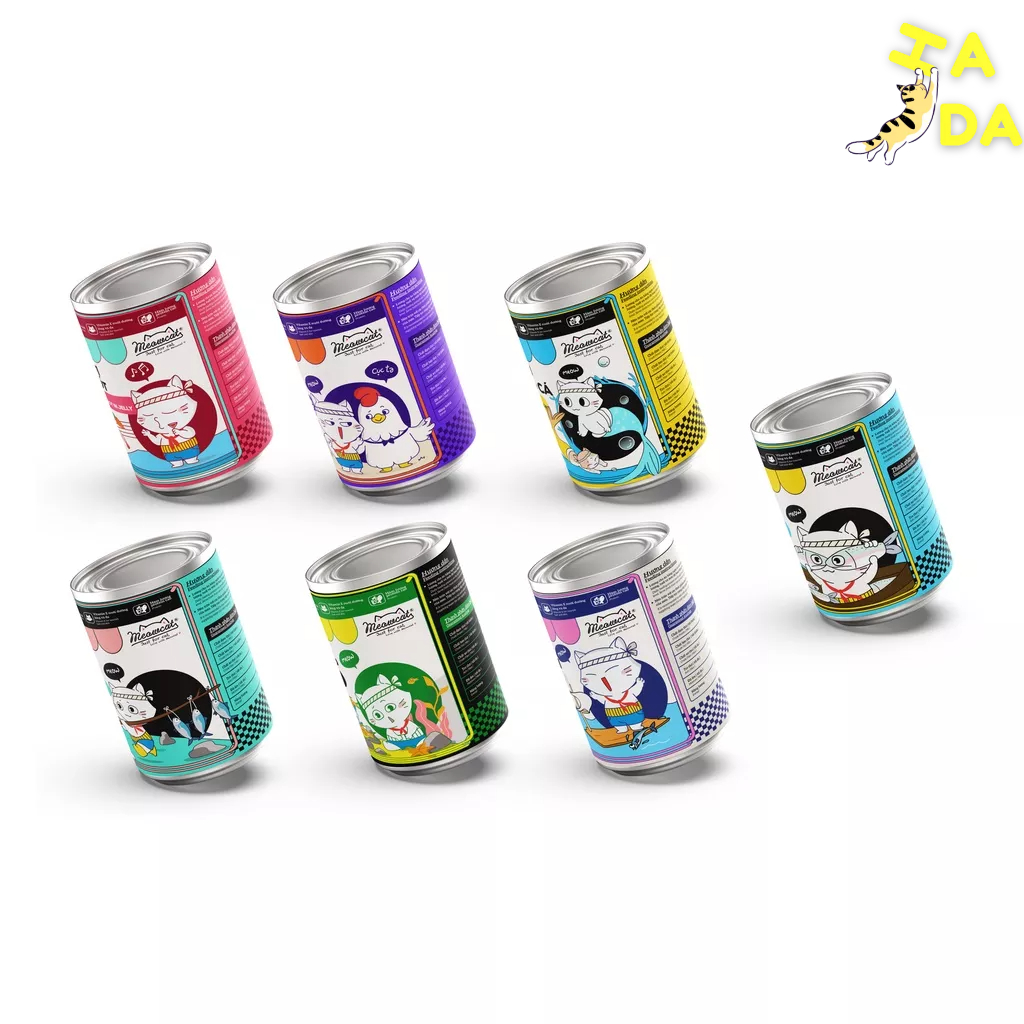 (Bình Tân) (Hada petshop) Pate cho mèo MEOWCAT LON 400GR - Thức ăn ướt / Pate Jelly cho mèo LON 400GR