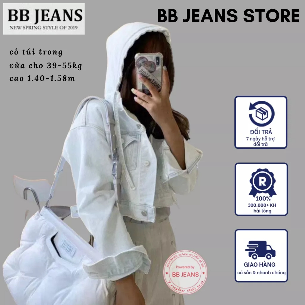 Áo khoác nữ có mũ chất kaki - hàng cao cấp có túi trong chứa điện thoại size 39-56kg cao dưới 1.58m BB Jeans