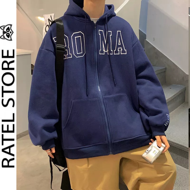 Áo Khoác Local Brand Jacket Hoodie Zip Nỉ   Nam Nữ " ROMA " Unisex Form Rộng | BigBuy360 - bigbuy360.vn