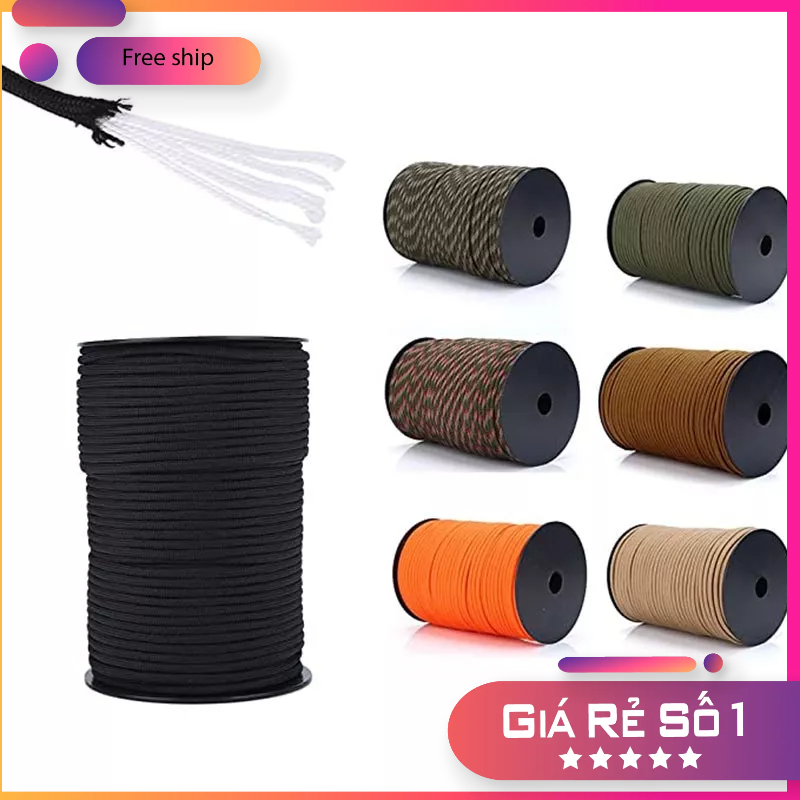 (Cuộn 2,5m) Dây paracord 9 lõi 4mm tròn
