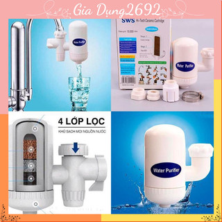 Bộ Lọc Nước Tại Vòi Gắn Trực Tiếp Vào Bất Kì Đầu Vòi Nước Lõi 4 Tầng Lọc Cực Sạch