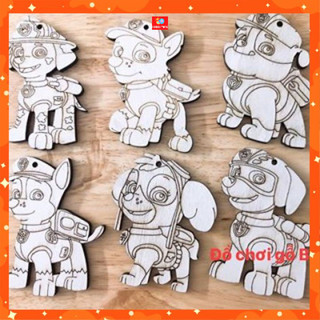 Đồ chơi tô màu gỗ Đội Chó Cứu hộ Tô màu gỗ an toàn cho bé