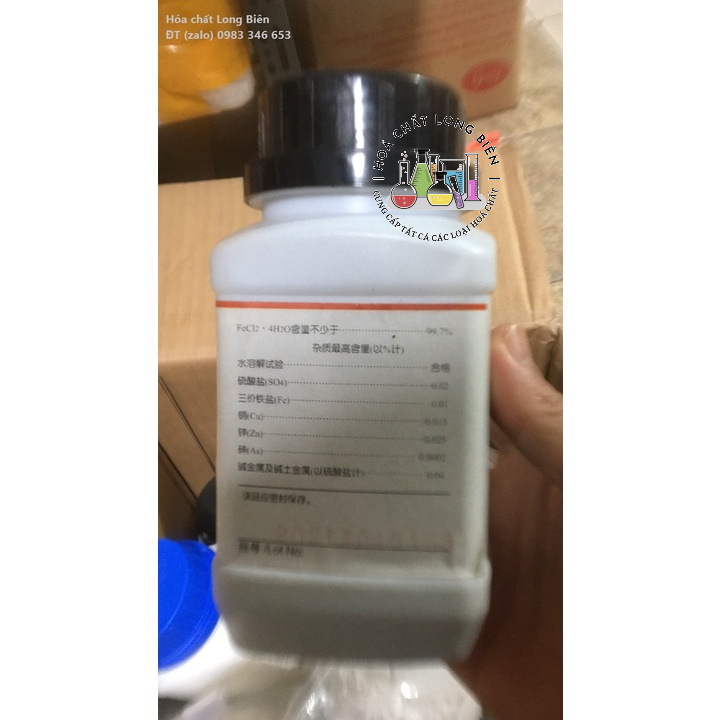 Hóa chất Iron II chloride tetrahydrate FeCl2 4H2O lọ 500g 13478-10-9 sắt II clorua