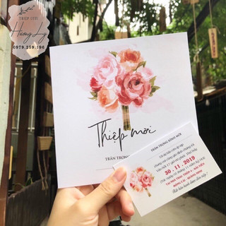 100 thiệp nhỏ áp rạp, thiệp mời trà, thiệp mời cơm