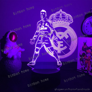 Đèn led để bàn hình cầu thủ bóng đá cristiano ronaldo 3d trang trí phòng