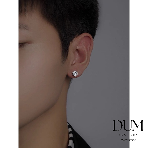 Khuyên tai NỤ BẠC ta Nam và Nữ 5mm, 3mm , 2mm  - ByDum