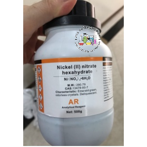 Hóa chất: Niken nitrate, Hoá chất Nickel nitrate hexahydrate CAS 13478-00-7 lọ 500g