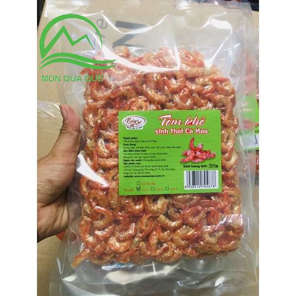 TÔM ĐẤT KHÔ  HIỆU NGÂN QUÊ-CÀ MAU thuần tự nhiên  gói 100gr dùng thử