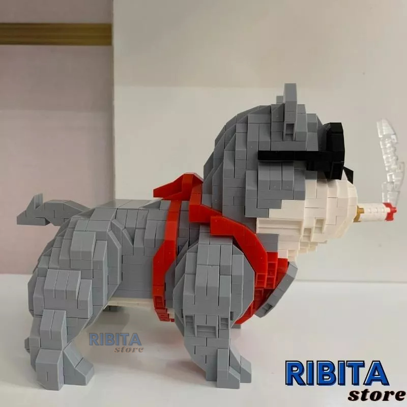 Mô hình lắp ráp kiểu LEGO thú cưng chó Pug xinh xắn - Giúp trẻ em rèn luyện khả năng sáng tạo và tư duy logic ribita 430