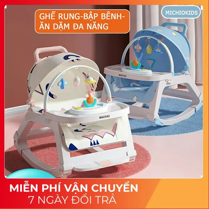 NÔI BẬP BÊNH,GHẾ ĂN DẶM KIÊM NÔI, BẬP BÊNH 5 IN 1 cho bé cao cấp