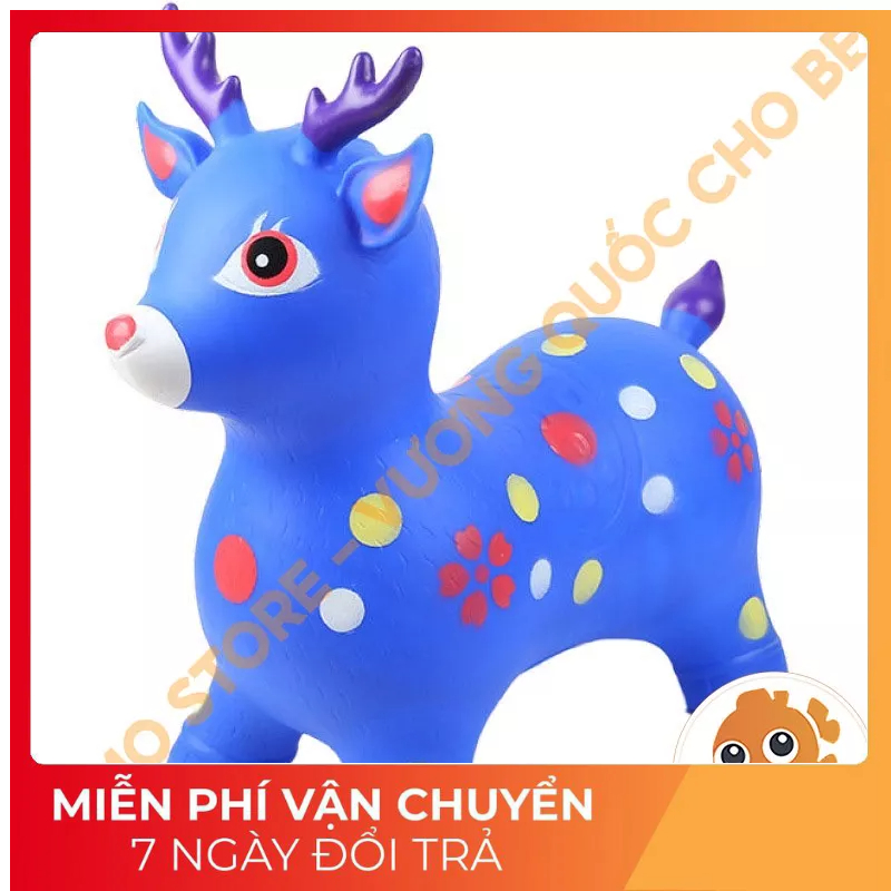 Thú nhún c,Oo su bơm hơi - đồ chơi cho bé có nhạc hình hươu ,O