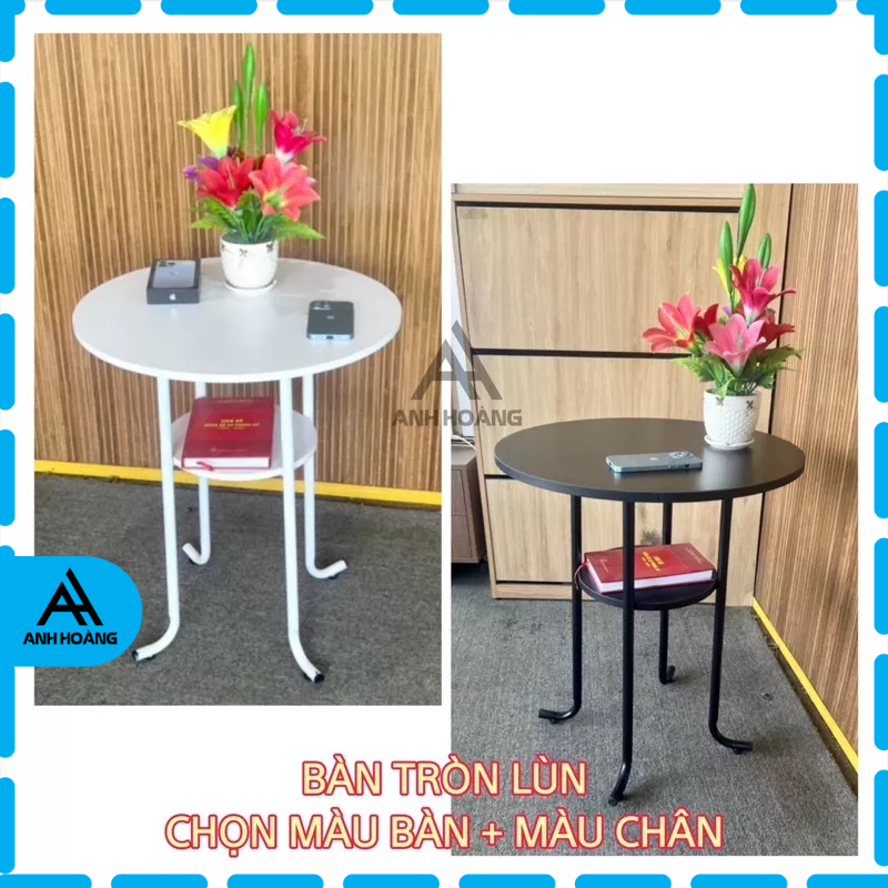 Bàn Tea Table Sofa 2 tầng hình tròn - hình elip cao cấp Mới - Ship toàn quốc