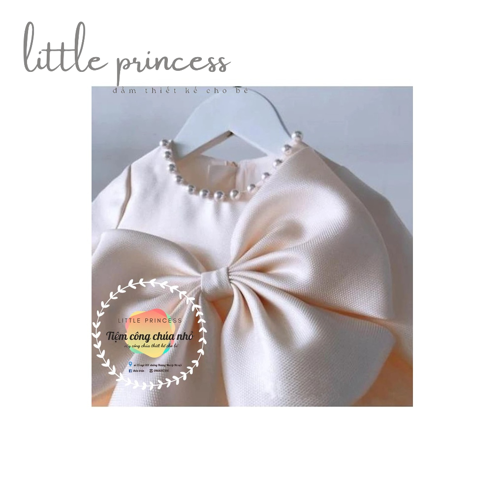 Đầm công chúa THIẾT KẾ 🍉TIỆM CÔNG CHÚA NHỎ🍉VÁY yếm trắng cao cấp cho bé  🍉🍉