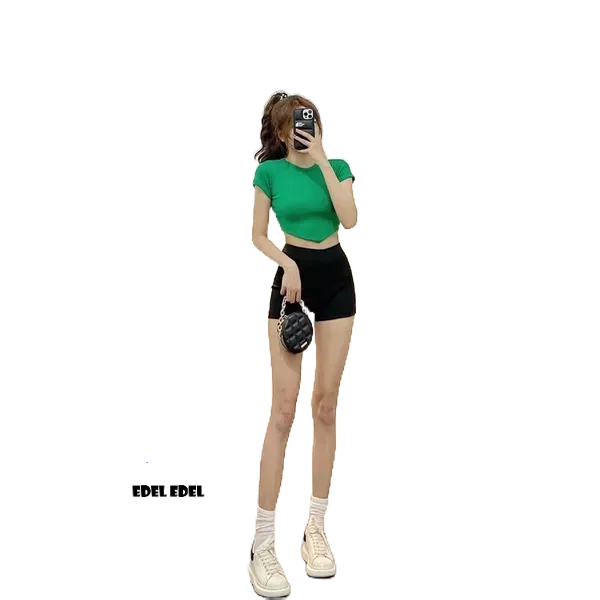 Áo thun gân khoét 2 bên eo