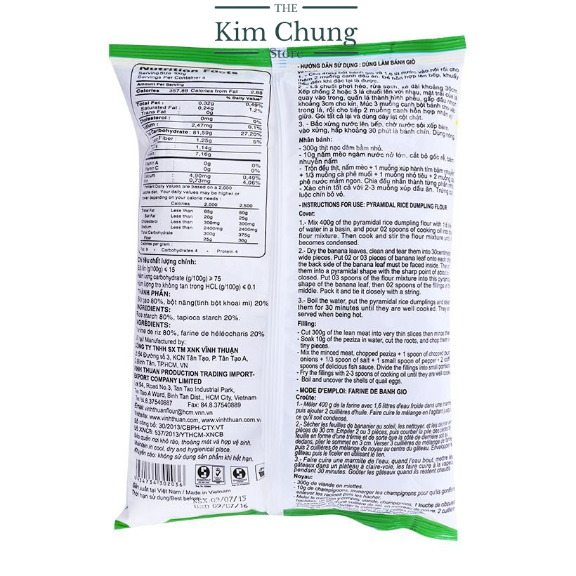 Bột bánh giò Vĩnh Thuận gói 400g