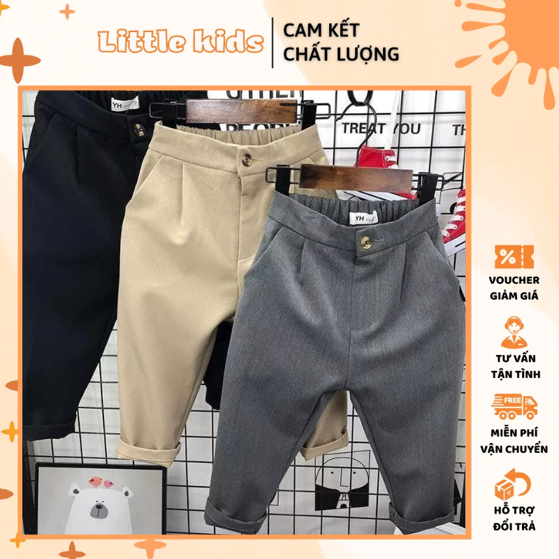 Quần Âu Tây Dài Phong Cách Hàn Quốc Đáng Yêu Cho Bé Từ 15-45Kg - LittlekidsT
