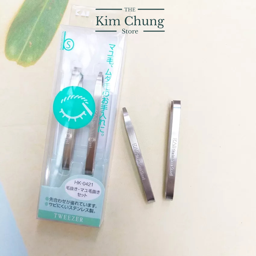 Set 2 nhíp inox KAI nhập khẩu Nhật Bản