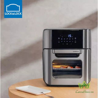 Lò chiên nướng không dầu thế hệ mới lock&lock air fryer 12l ejf699slv - hàng chính hãng
