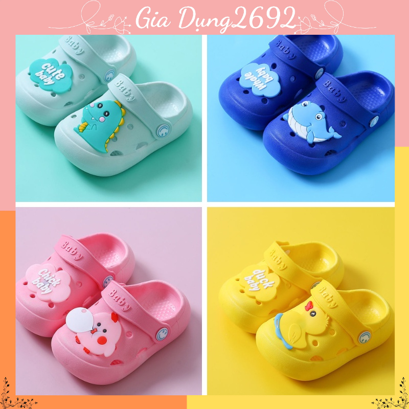 Dép cho bé Cheerful Mario CJ-9966, sục cross cho bé trai bé gái siêu nhẹ chống trơn