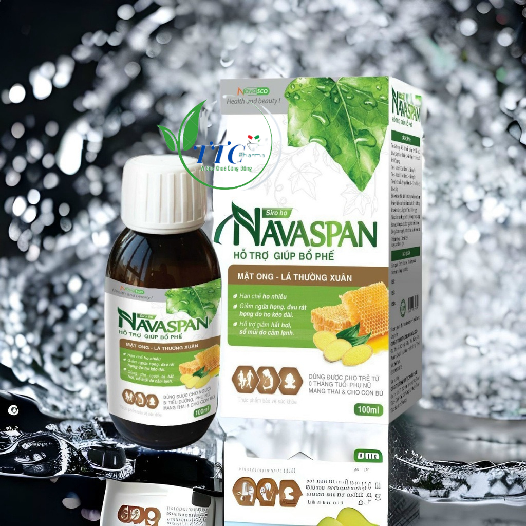Siro ho Navaspan hỗ trợ giúp bổ phế 100ml - TTC Pharma