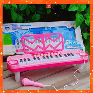 Đồ Chơi Đàn Piano Có Đèn Nhạc kèm Micro Cho Bé đàn hát siêu dễ thương
