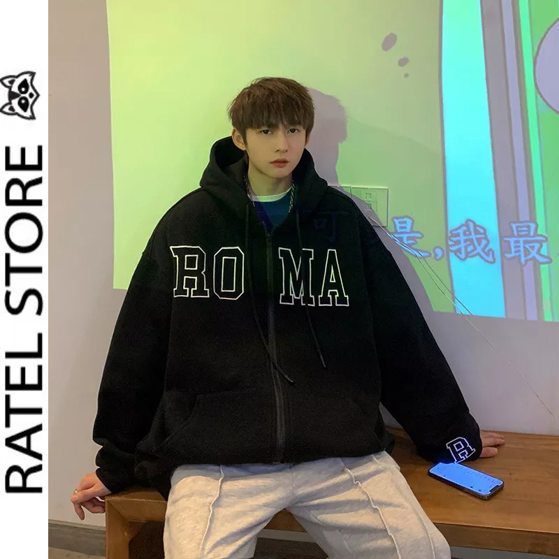 Áo Khoác Local Brand Jacket Hoodie Zip Nỉ   Nam Nữ " ROMA " Unisex Form Rộng | BigBuy360 - bigbuy360.vn