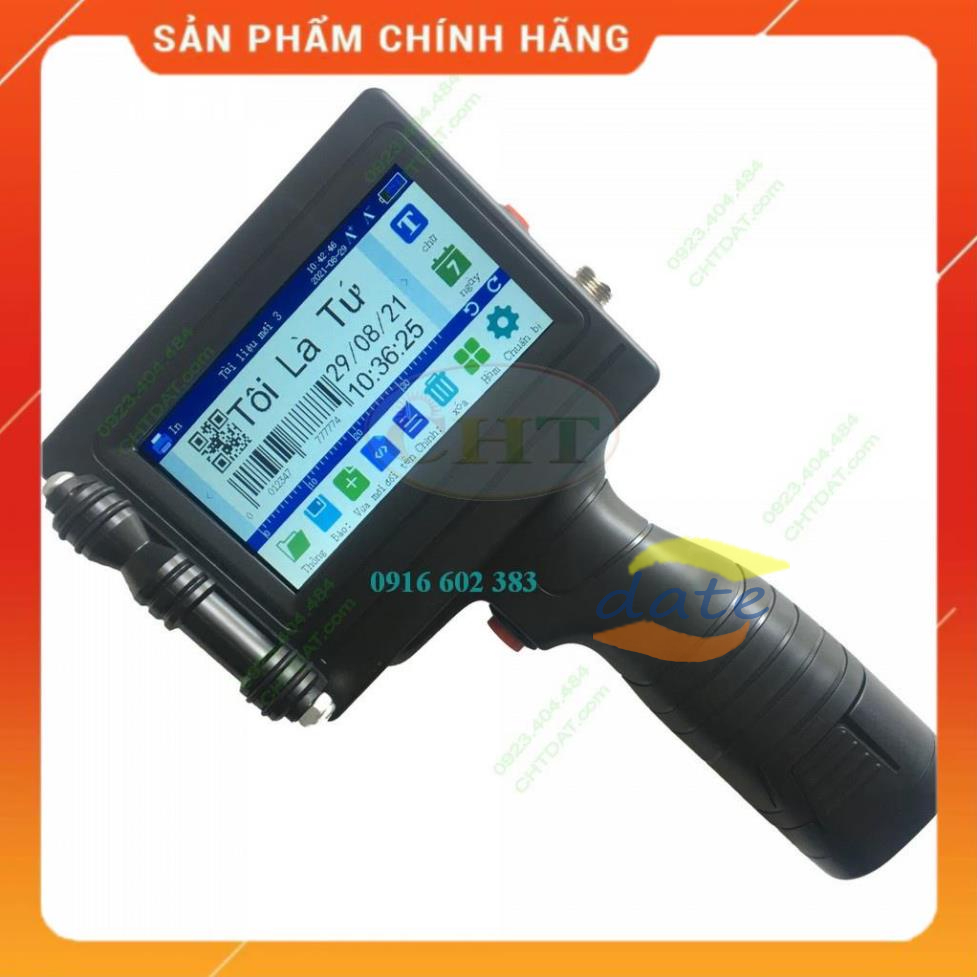 Máy in date cầm tay, máy in logo, thông số lên tất cả sản phẩm với mọi chất liệu phiên bản Plus