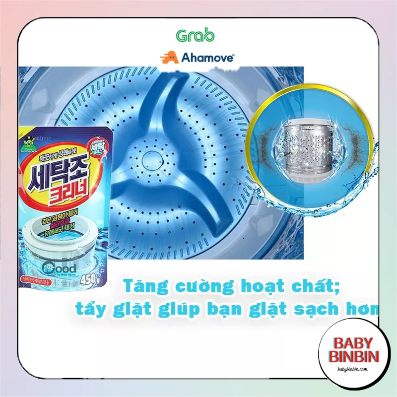 Bột vệ sinh lồng máy giặt Sandokkaebi Hàn Quốc 450g