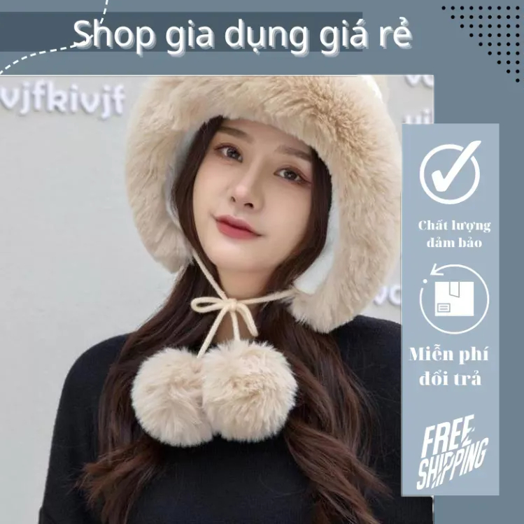 Mũ len nữ🍀FREESHIP🍀Mũ len lông phong cách mông cổ