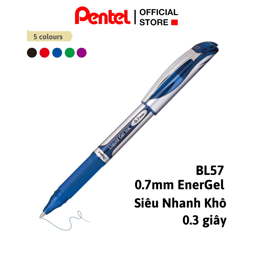  Bút Ký BL57  Pentel Energel Ngòi 0.7mm | Viết Siêu Mượt | Công Nghệ Mực Độc Quyền | Nhanh Khô 1/3 Giây |