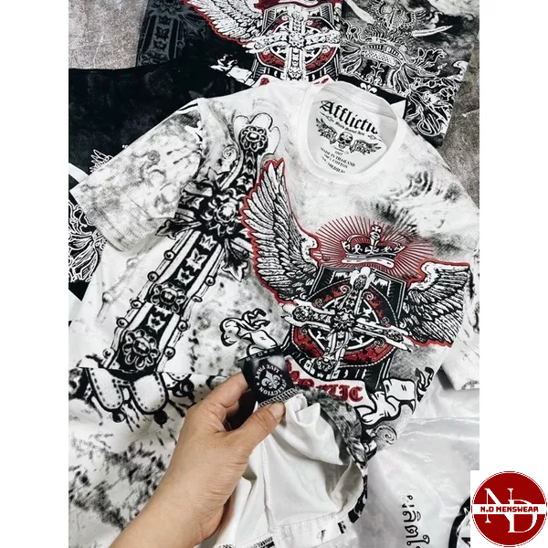 ÁO THUN NAM CỔ TRÒN HOẠ TIẾT - N.D MENSWEAR