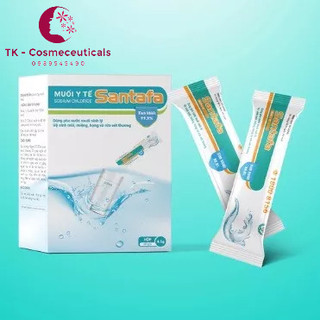 Muối y tế santafa dùng pha vệ sinh mũi, miệng, họng, rửa vết thương - hộp 20 gói