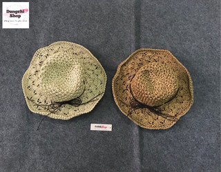 Nón cói mềm thắt nơ da vintage