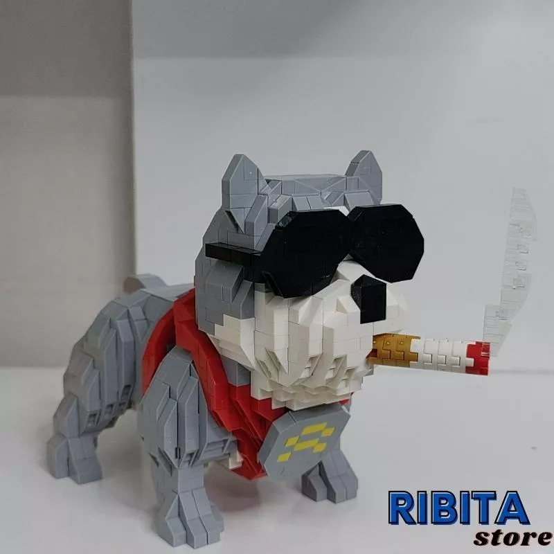 Mô hình lắp ráp kiểu LEGO thú cưng chó Pug xinh xắn - Giúp trẻ em rèn luyện khả năng sáng tạo và tư duy logic ribita 430