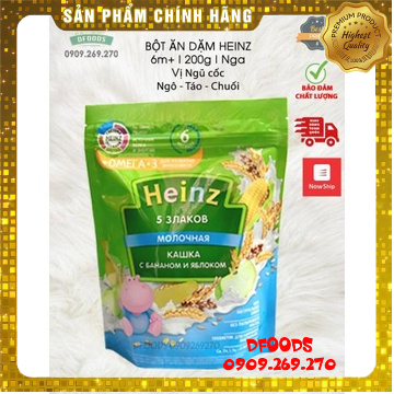 Bột ăn dặm Heinz Nga gói 180g đủ vị cho bé từ 4 tháng
