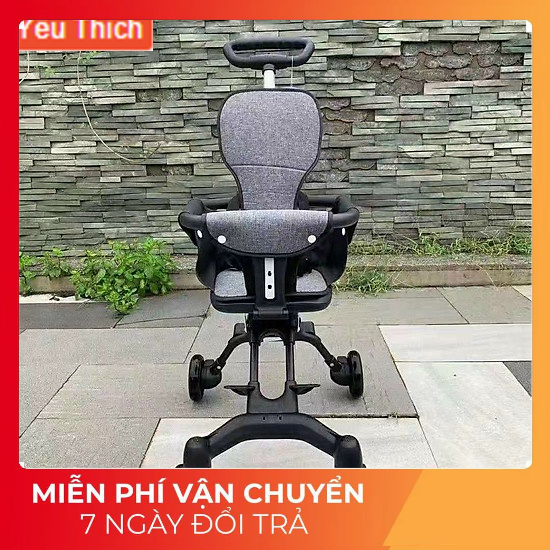 Xe đẩy cho bé, Xe đẩy gấp gọn em bé đi du lịch siêu gọn nhẹ VBABY 520