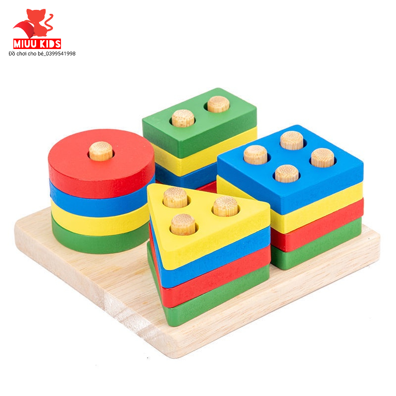 Đồ Chơi Gỗ Bộ 3 Món Đồ Chơi Miuukidss Cho Bé Phát Triển Kỹ Năng Tư Duy Nhận Thức Giác Quan