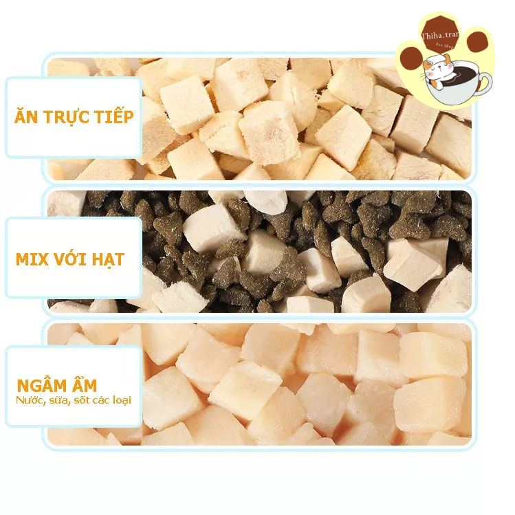 Gà viên sấy cho chó, mèo gói 500 gram