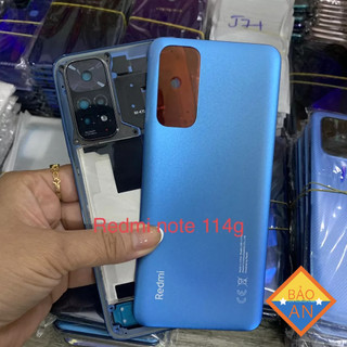 bộ vỏ xiaomi redmi note 11 4g zin có kính cam và khe sim