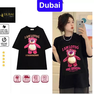 ÁO THUN NAM NỮ GẤU HỒNG LOTSO PHOM FORM RỘNG TAY LỠ HOT TREND MẠNH MẼ PHONG CÁNH HÀN QUỐC XỊN SÒ- DUBAI FASHION