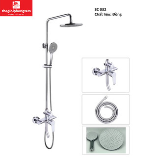 Sen tắm cây nóng lạnh đồng mạ crom Namido