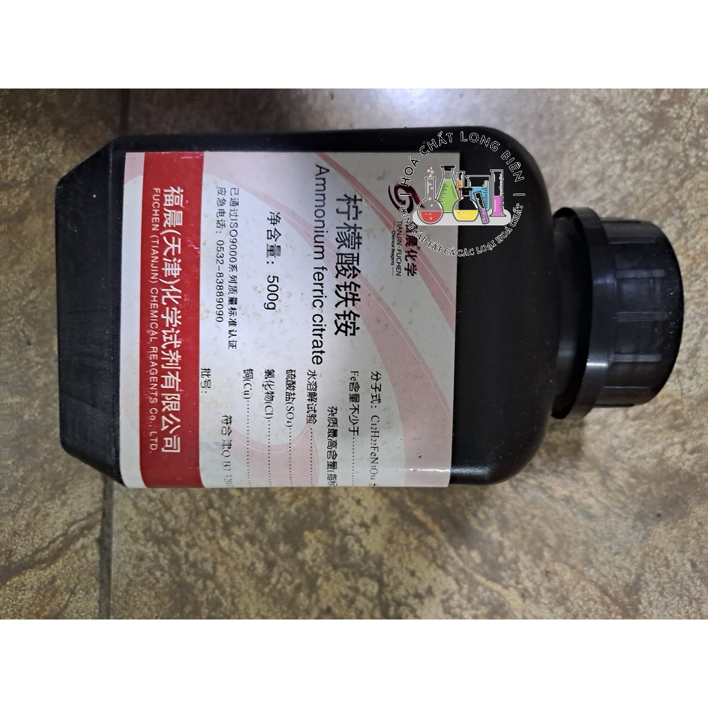 Hóa chất Ammonium ferric citrate                cas:1185-57-5           500g