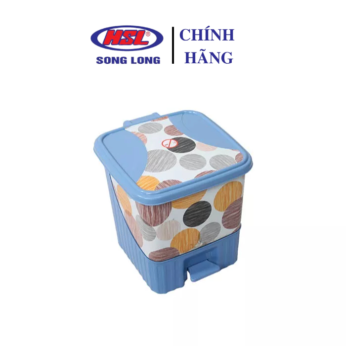 Thùng Rác Có Bật Đức Vuông Bé 2758 Nhựa Song Long