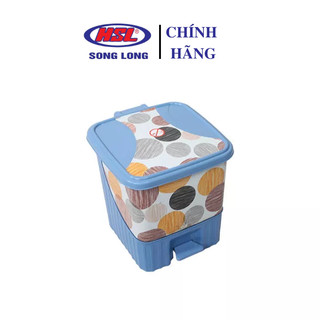 Thùng rác có bật đức vuông bé 2758 nhựa song long